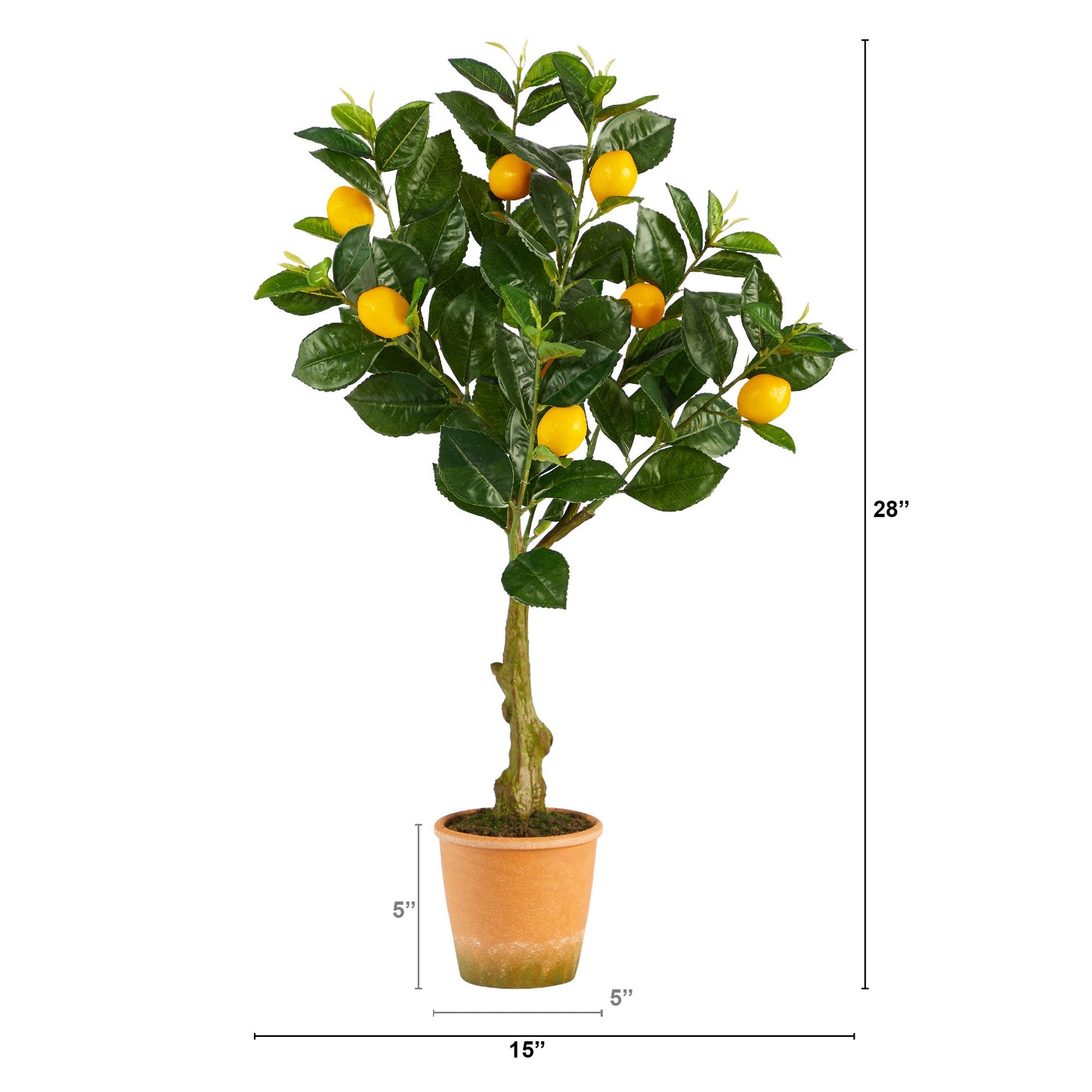 Lemon Tree Faux in Decorative Planter 28”