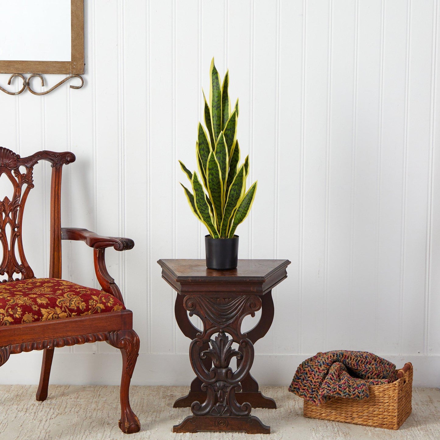 Snake Plant Faux Sansevieria Plant 30”