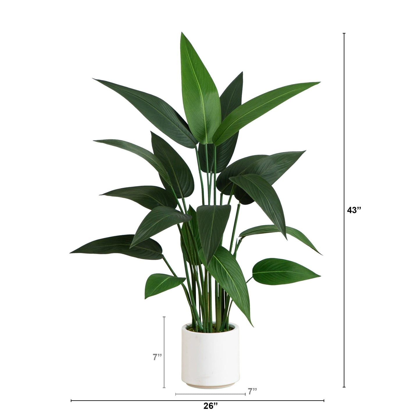 Sky Bird Tree Faux in White Decorative Planter 3.5'