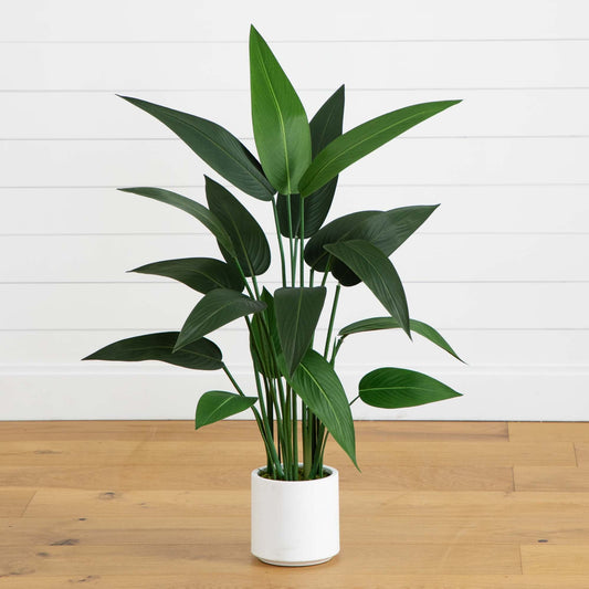 Sky Bird Tree Faux in White Decorative Planter 3.5'