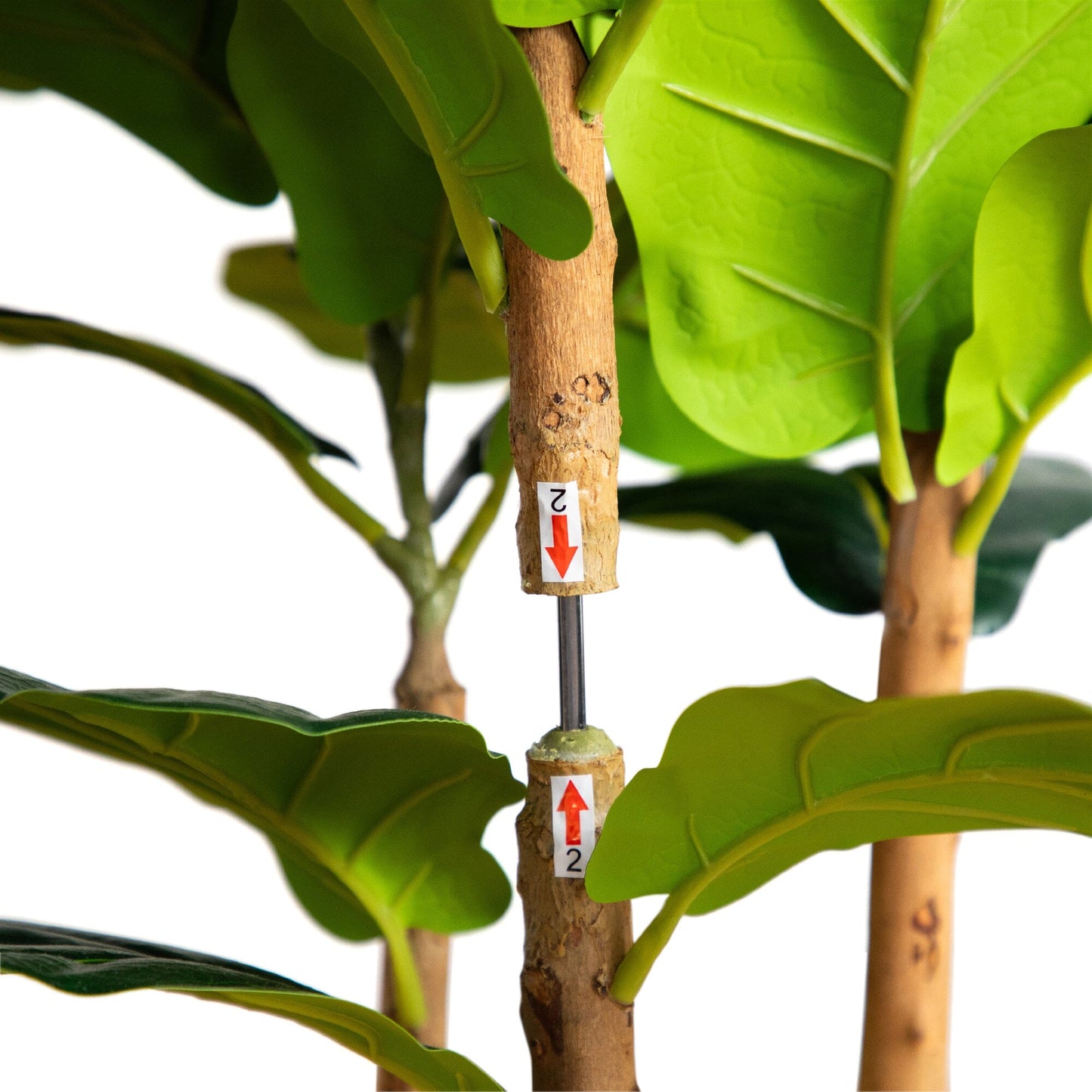 Fiddle Leaf Faux Tree in Decorative White Planter 4’