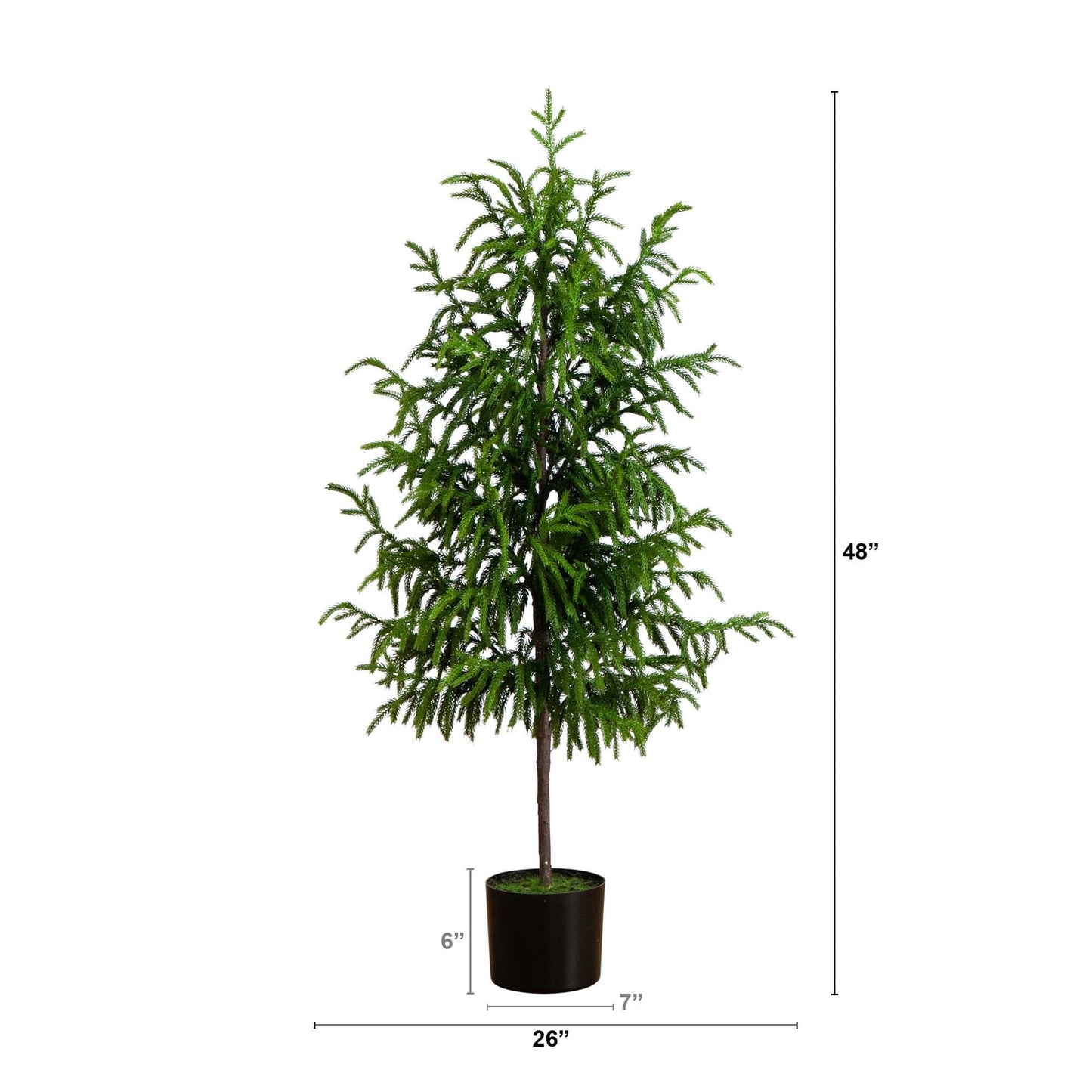 Norfolk Pine Faux Tree 4'