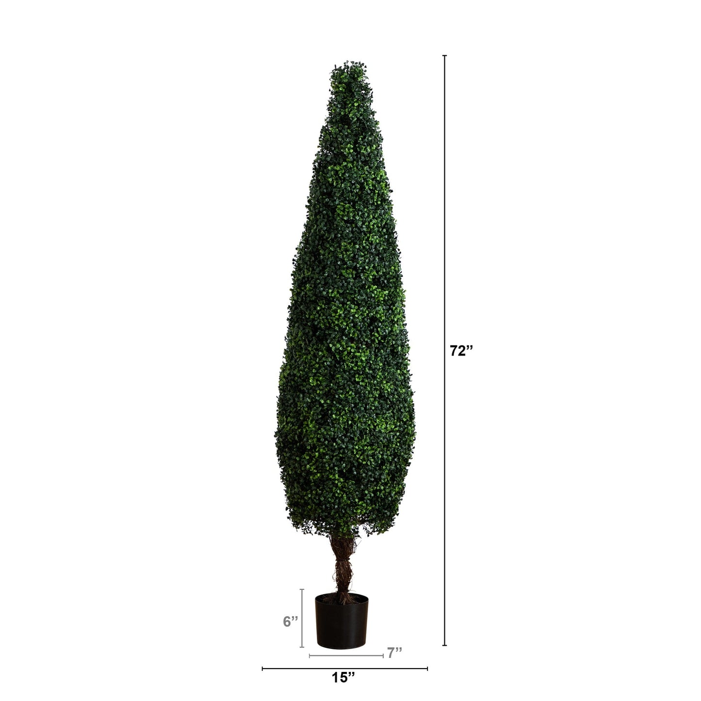 Boxwood Topiary Tree Faux Cone (Indoor/Outdoor) 6’