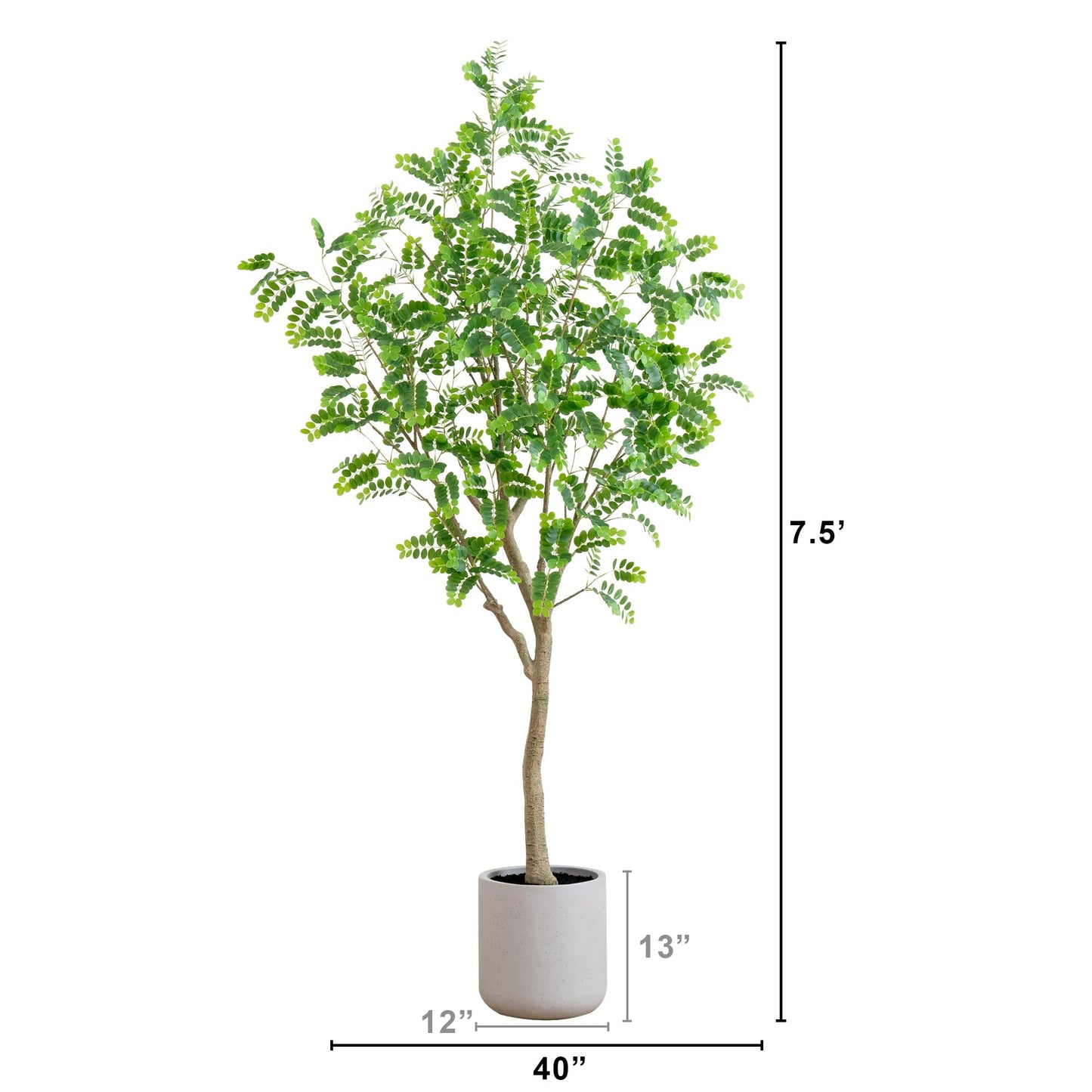 Locust Citrus Faux Tree in Decorative Planter 7.5’