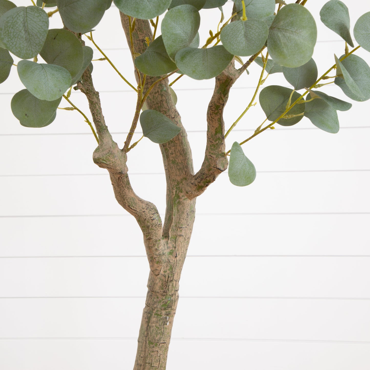 Eucalyptus Faux Tree in Resin Stone Planter 7.5’