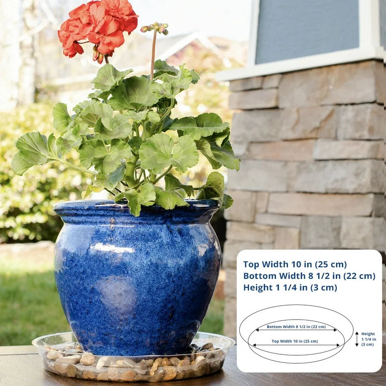 CLEAR PLASTIC SAUCER ROUND 10in