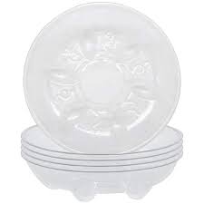 CLEAR PLASTIC SAUCER ROUND 6in