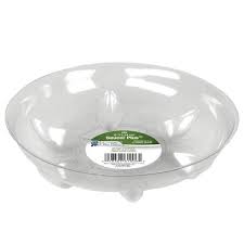 CLEAR PLASTIC SAUCER ROUND 6in
