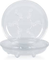 CLEAR PLASTIC SAUCER ROUND 10in