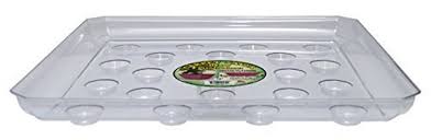 CLEAR PLASTIC SAUCER SQUARE 12in