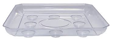 CLEAR PLASTIC SAUCER SQUARE 10in