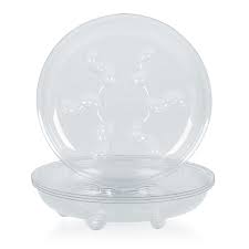 CLEAR PLASTIC SAUCER ROUND 6in