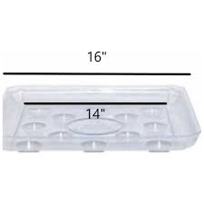 CLEAR PLASTIC SAUCER SQUARE 14in