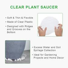 CLEAR PLASTIC SAUCER ROUND 12in