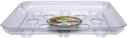 CLEAR PLASTIC SAUCER ROUND 14in