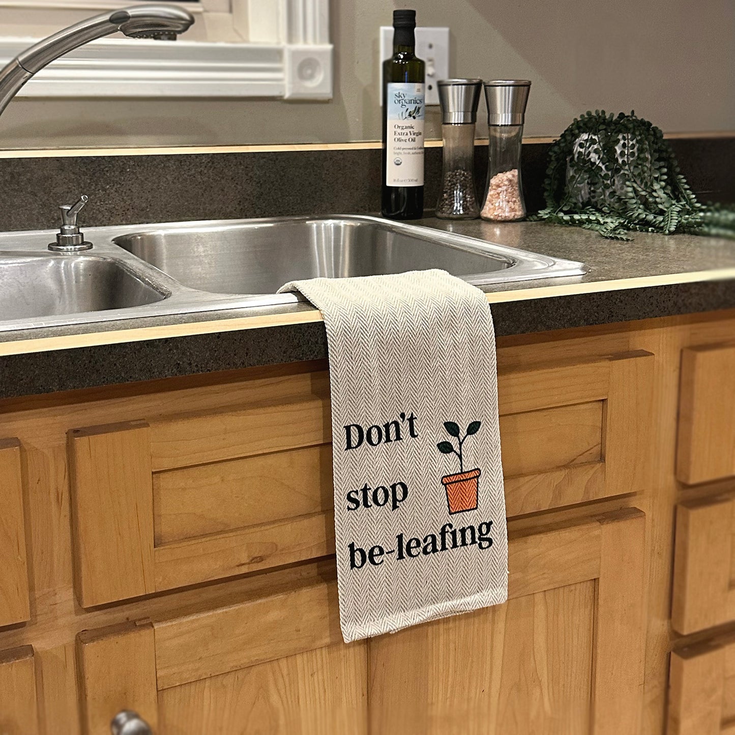 Tea Towel - Don't Stop Be-leafing