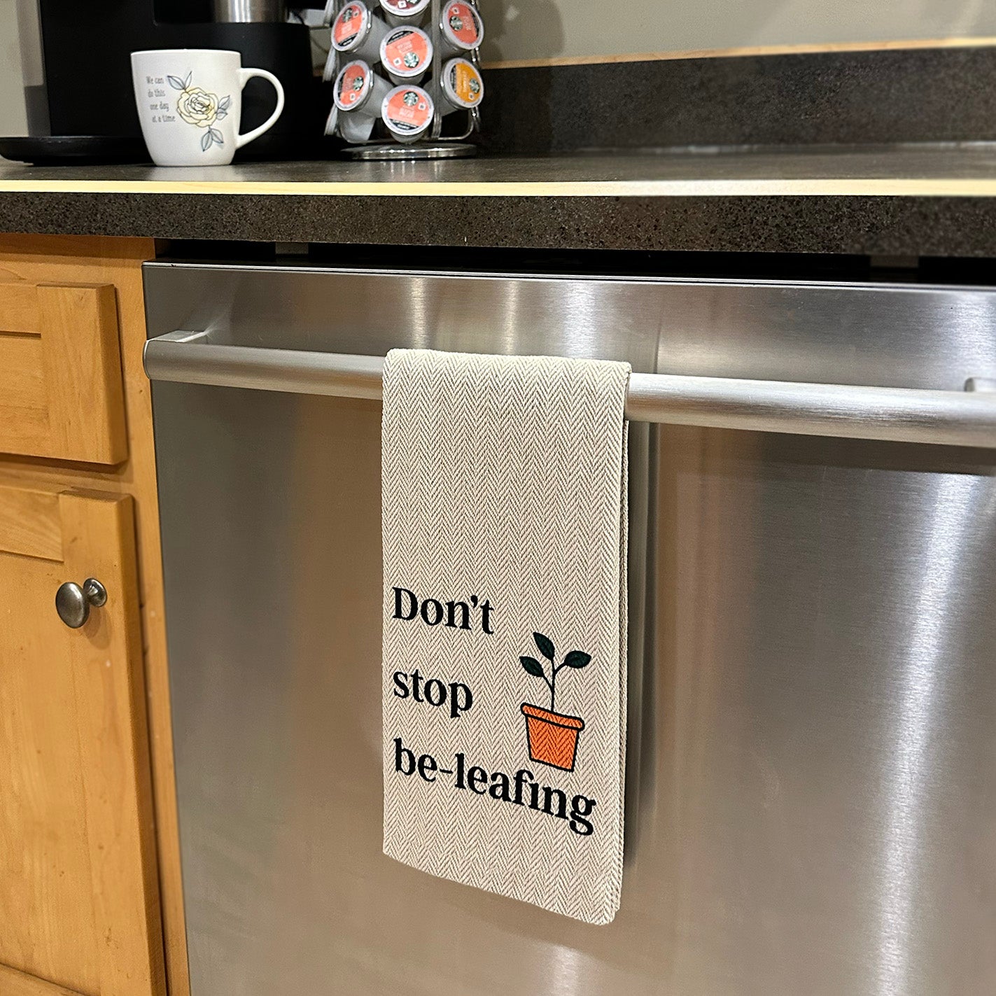 Tea Towel - Don't Stop Be-leafing