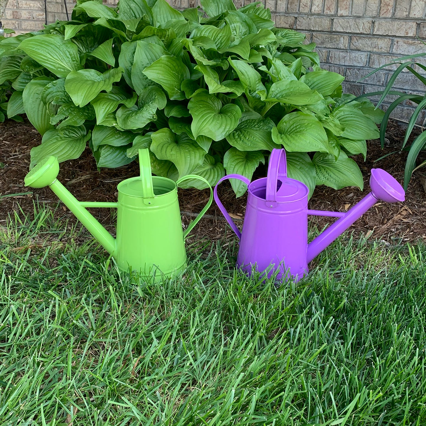 1.2 gal Green Metal Watering Can