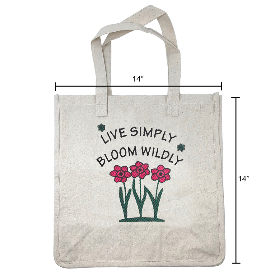 Cloth Bag - Live Simply Bloom Wildly