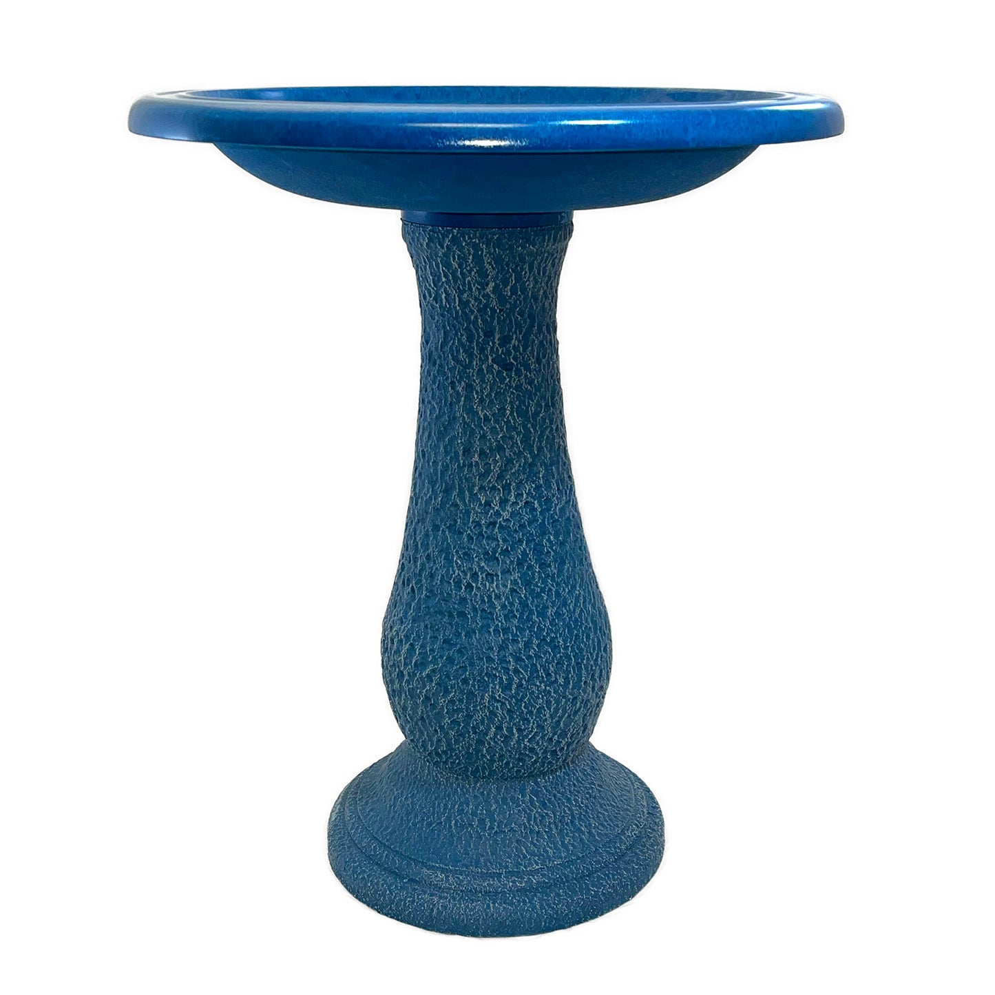 24" Azure Fiber Clay Birdbath