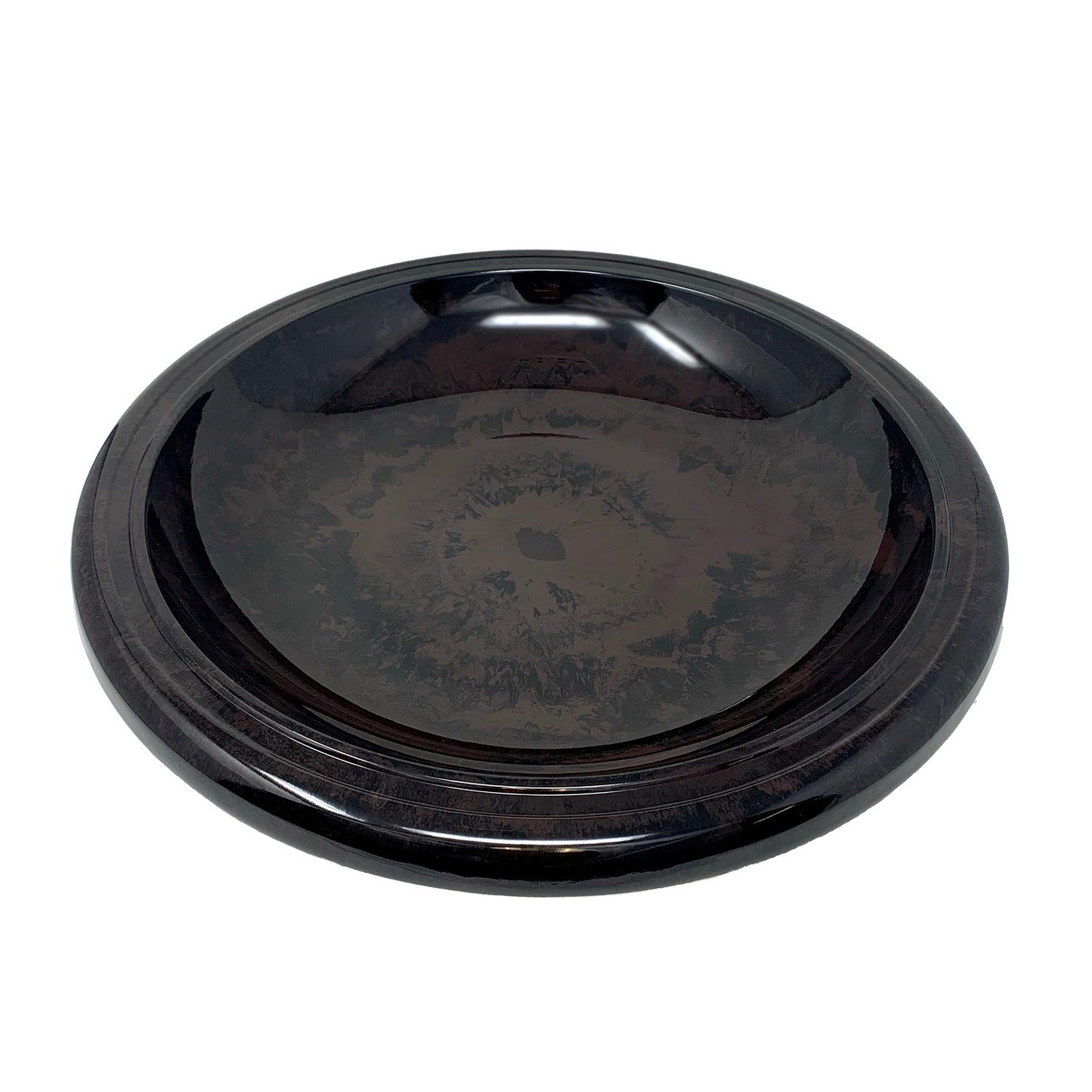 24" Antique Brown Fiber Clay Birdbath