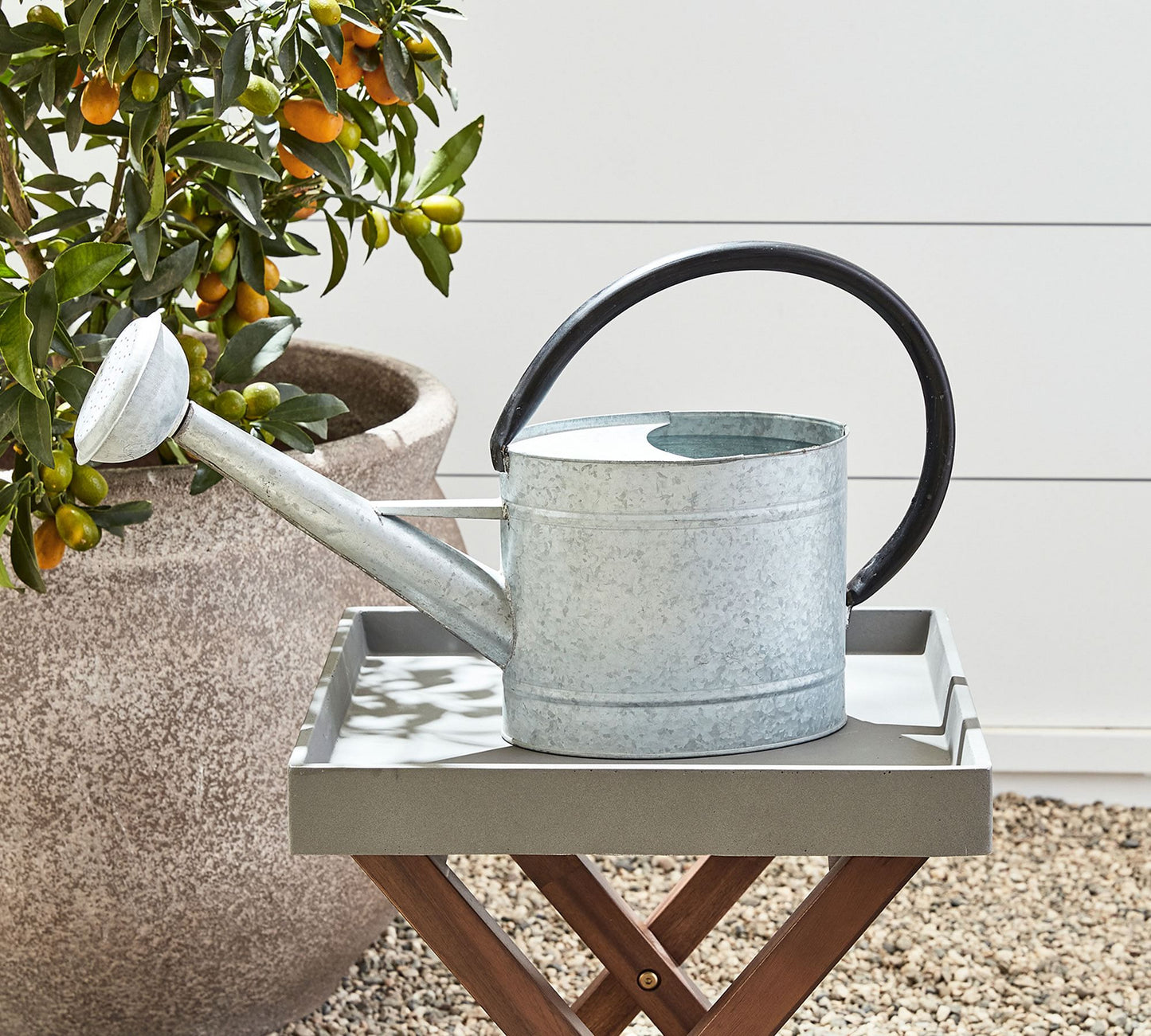 1.3 gal Oval Aged Zinc Watering Can