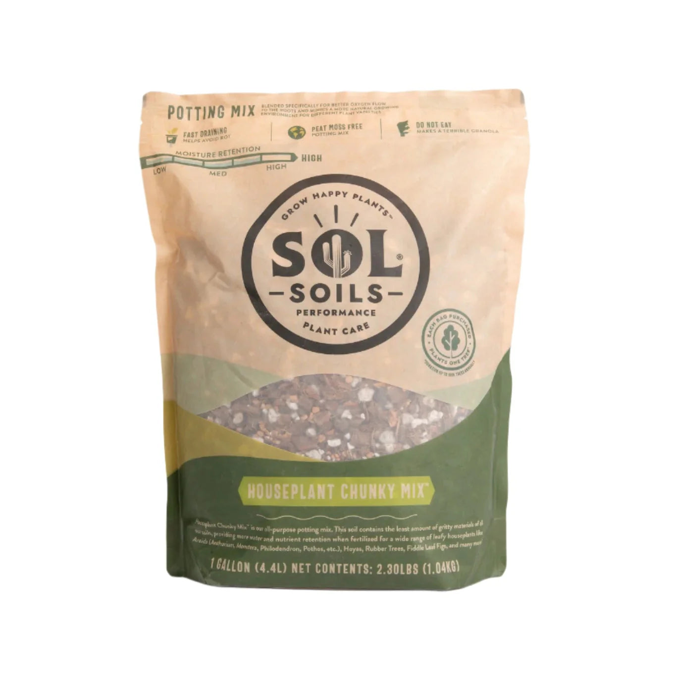SOL SOILS CHUNKY HOUSEPLANT MIX 1gal