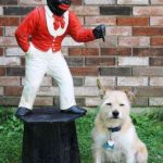 lawn jockey with dog