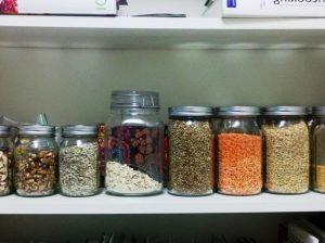 Seed stored in jars