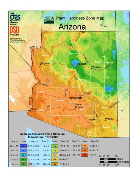 USDA AZ map