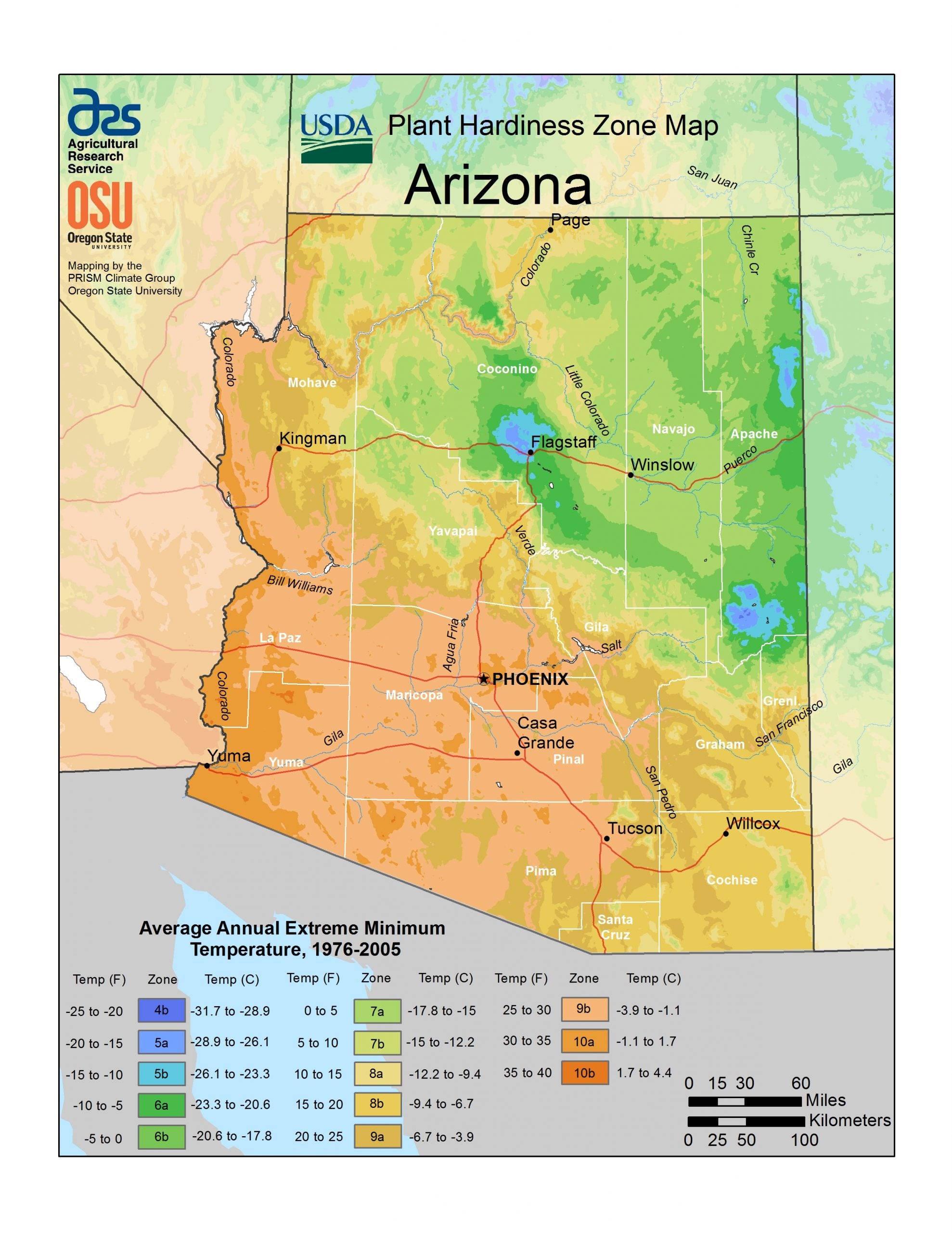USDA AZ Hardiness Map USDA gov Watters Garden Center