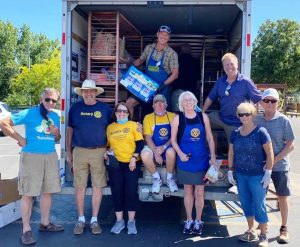 Rotarians in back of the truck